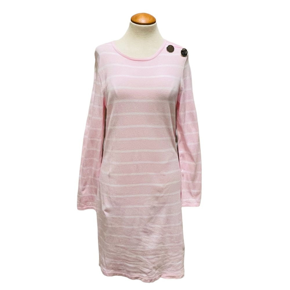 SAIL TO SABLE STRIPE KNIT DRESS PINK WHITE COASTAL SUMMER RESORT PREPPY PASTEL